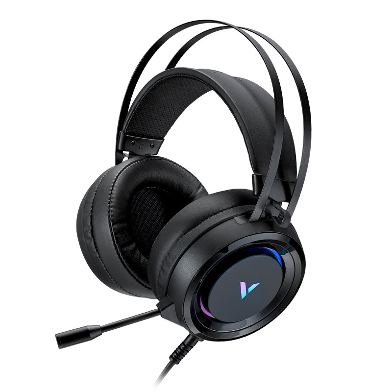 RAPOO VH500 7.1 Channel USB Wired Over-Ear E-sports Headphone RGB Light Computer Gaming Headset with Long Microphone RAPOO VH500 7.1 Channel USB Wired Over-Ear E-sports Headphone RGB Light Computer Gaming Headset with Long Microphone
